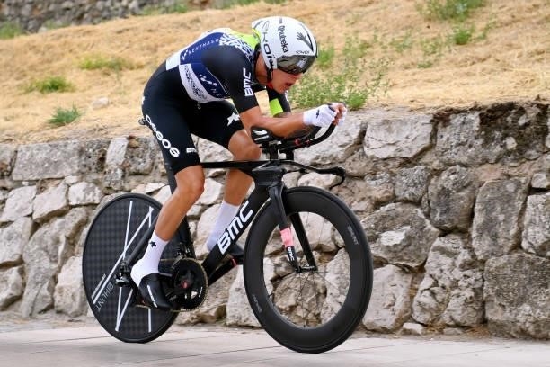 Dylan Sunderland of Australia and Team Qhubeka Nexthash competes during the 76th Tour of Spain 2021, Stage 1 a 7,1km individual time trial from...