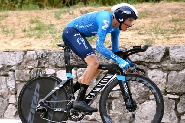 Enric Mas Nicolau of Spain and Movistar Team competes during the 76th Tour of Spain 2021, Stage 1 a 7,1km individual time trial from Burgos -...