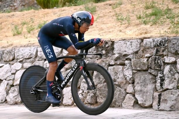 Egan Arley Bernal Gomez of Colombia and Team INEOS Grenadiers competes during the 76th Tour of Spain 2021, Stage 1 a 7,1km individual time trial from...
