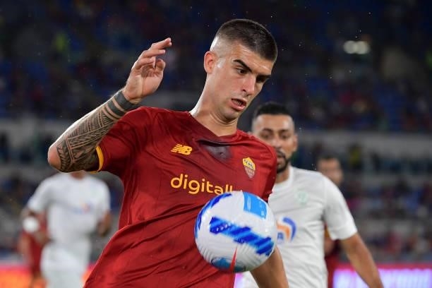 Roma player Gianluca Mancini during the pre-season friendly match between AS Roma and Raja Casablanca at Centro Sportivo Giulio Onesti on August 14,...
