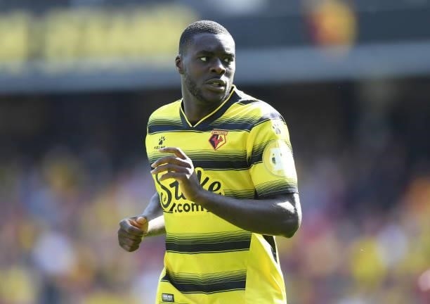 Ken Sema of Watford during the Premier League match between Watford and Aston Villa at Vicarage Road on August 14, 2021 in Watford, England.