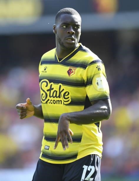 Ken Sema of Watford during the Premier League match between Watford and Aston Villa at Vicarage Road on August 14, 2021 in Watford, England.