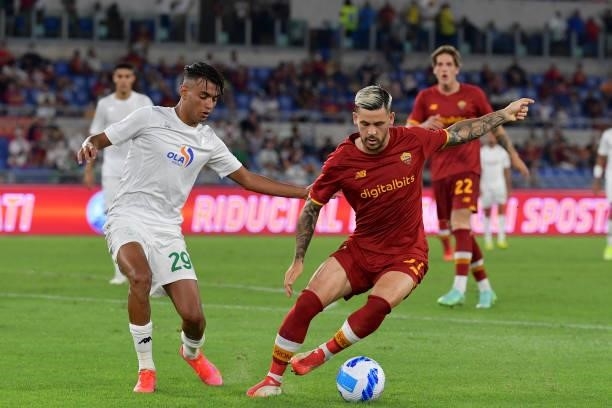 Roma player Carles Peres during the pre-season friendly match between AS Roma and Raja Casablanca at Centro Sportivo Giulio Onesti on August 14, 2021...