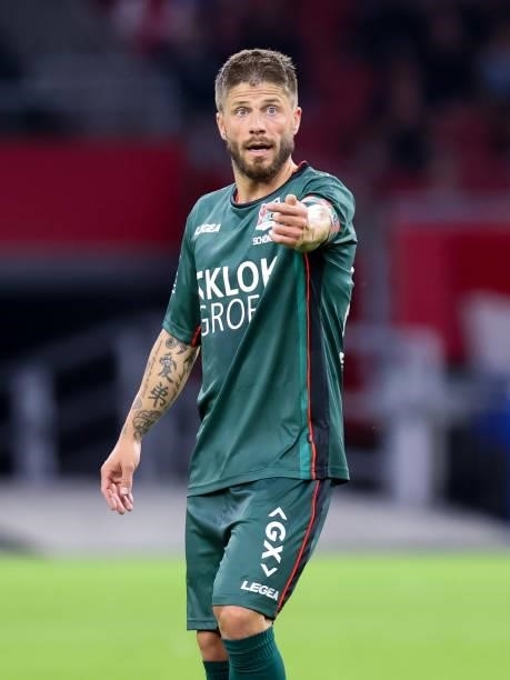 Lasse Schone of N.E.C. During the Dutch Eredivisie match between Ajax and N.E.C. At Johan Cruijff ArenA on August 14, 2021 in Amsterdam, Netherlands