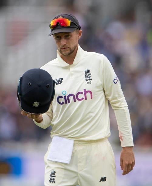 England captain Joe Root during day one of the Second LV= Insurance Test Match between England and India at Lord's Cricket Ground on August 12, 2021...
