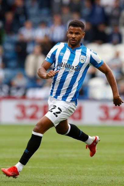 Fraizer Campbell of Huddersfield Town during the Sky Bet Championship match between Huddersfield Town and Fulham at Kirklees Stadium on August 14,...