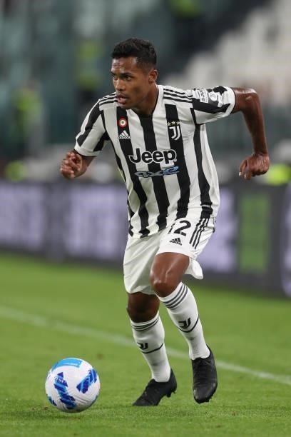 Alex Sandro of Juventus during the Pre-Season Friendly between Juventus FC and Atalanta BC at Allianz Stadium on August 14, 2021 in Turin, Italy.
