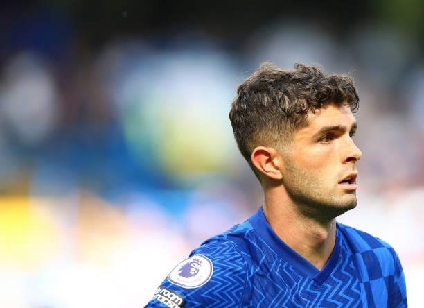 Christian Pulisic of Chelsea FC during the Premier League match between Chelsea and Crystal Palace at Stamford Bridge on August 14, 2021 in London,...