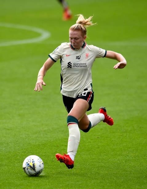 Ceri Holland of Liverpool Women during the Pre-Season frienly match between Liverpool Women and Blackburn Rovers Women at Prenton Park on August 15,...