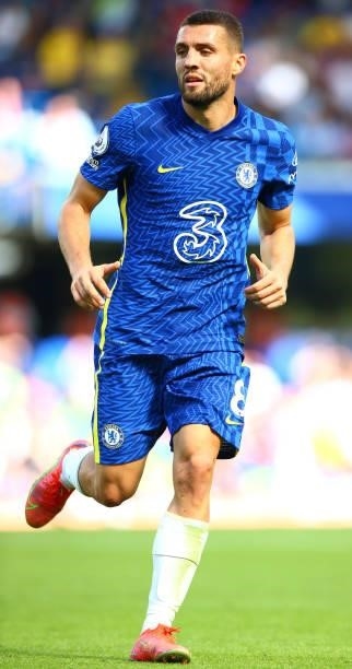 Mateo Kovacic of Chelsea FC during the Premier League match between Chelsea and Crystal Palace at Stamford Bridge on August 14, 2021 in London,...