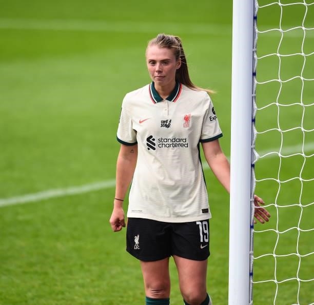 Rianna Dean of Liverpool Women during the Pre-Season frienly match between Liverpool Women and Blackburn Rovers Women at Prenton Park on August 15,...