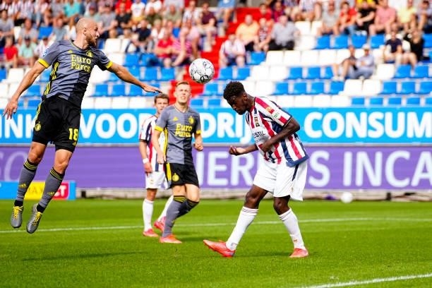 Kwasi Wriedt of Willem II during the Dutch Eredivisie match between Willem II and Feyenoord at Koning Willem II Stadion on August 15, 2021 in...