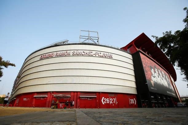 General view outside the stadium prior to the La Liga Santader match between Sevilla FC and Rayo Vallecano on Sunday 15 August in Seville, Spain