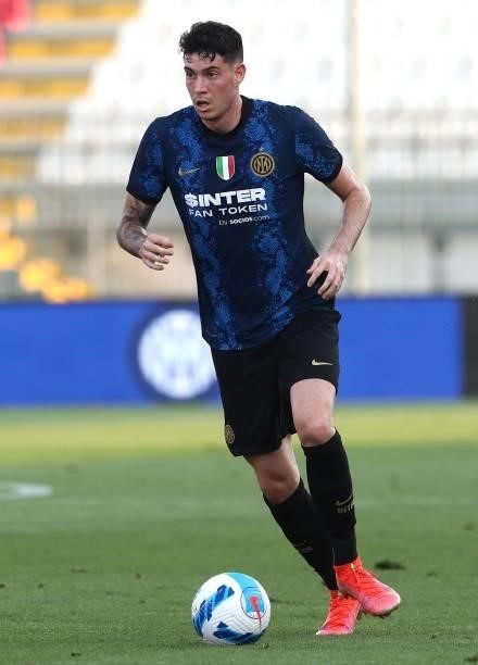 Alessandro Bastoni of FC Internazionale in action during the pre-season friendly match between FC Internazionale and Futbol'nyj Klub Dynamo Kyïv at...
