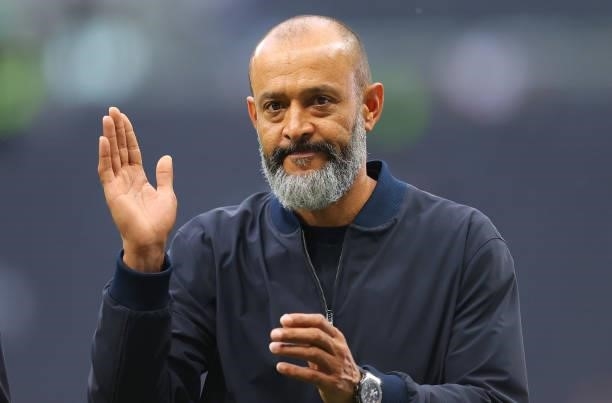 Nuno Espirito Santo the manager of Tottenham Hotspur looks on after the Premier League match between Tottenham Hotspur and Manchester City at...