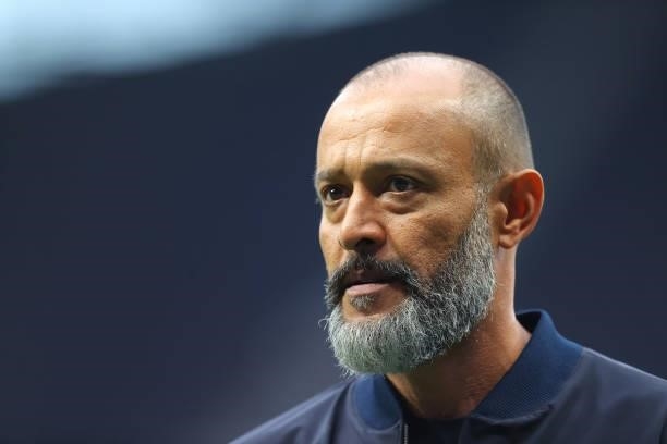 Nuno Espirito Santo the manager of Tottenham Hotspur looks on during the Premier League match between Tottenham Hotspur and Manchester City at...