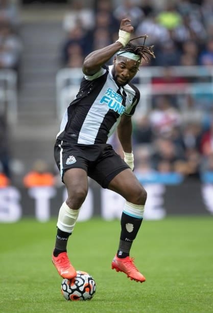 Allan Saint-Maximin of Newcastle United during the Premier League match between Newcastle United and West Ham United at St. James Park on August 15,...
