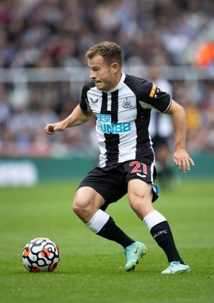 Ryan Fraser of Newcastle United in action during the Premier League match between Newcastle United and West Ham United at St. James Park on August...