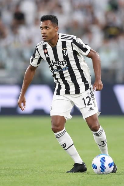 Alex Sandro of Juventus during the Pre-Season Friendly between Juventus FC and Atalanta BC at Allianz Stadium on August 14, 2021 in Turin, Italy.