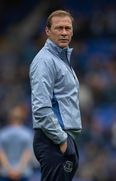 The Everton assistant manager Dunacn Ferguson before the Premier League match between Everton and Southampton at Goodison Park on August 14, 2021 in...