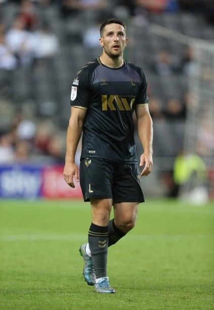 Conor Washington of Charlton Athletic in action during the Sky Bet League One match between Milton Keynes Dons and Charlton Athletic at Stadium mk on...