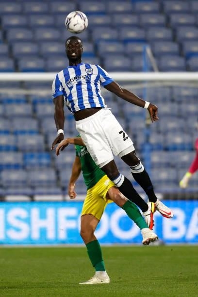 Naby Sarr of Huddersfield Town during the Sky Bet Championship match between Huddersfield Town and Preston North End at Kirklees Stadium on August...