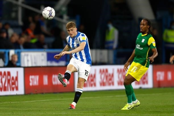 Scott High of Huddersfield Town during the Sky Bet Championship match between Huddersfield Town and Preston North End at Kirklees Stadium on August...