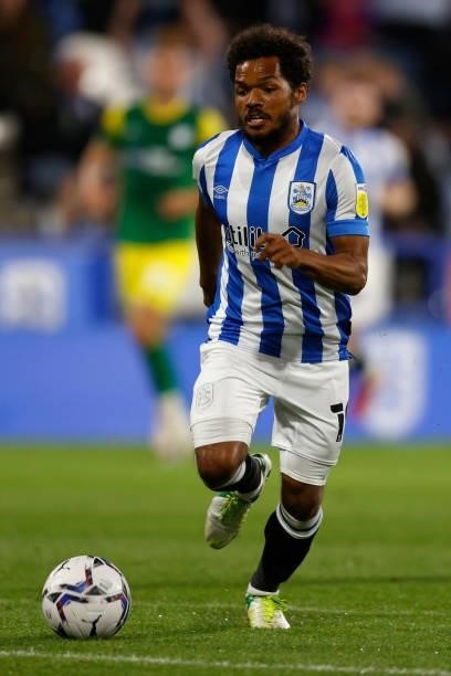 Duane Holmes of Huddersfield Town during the Sky Bet Championship match between Huddersfield Town and Preston North End at Kirklees Stadium on August...