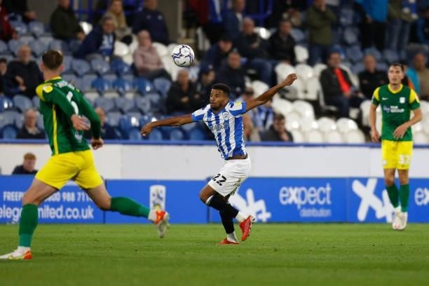 Fraizer Campbell of Huddersfield Town during the Sky Bet Championship match between Huddersfield Town and Preston North End at Kirklees Stadium on...