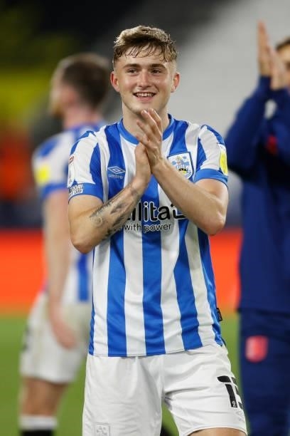 Scott High of Huddersfield Town during the Sky Bet Championship match between Huddersfield Town and Preston North End at Kirklees Stadium on August...
