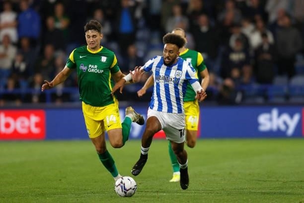 Sorba Thomas of Huddersfield Town during the Sky Bet Championship match between Huddersfield Town and Preston North End at Kirklees Stadium on August...