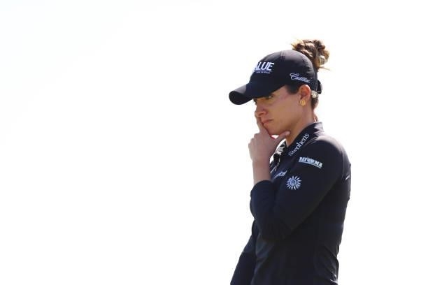 Gaby Lopez of Mexico looks on during the Pro-Am prior to the AIG Women's Open at Carnoustie Golf Links on August 18, 2021 in Carnoustie, Scotland.