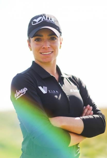Gaby Lopez of Mexico poses for a photo during the Pro-Am prior to the AIG Women's Open at Carnoustie Golf Links on August 18, 2021 in Carnoustie,...