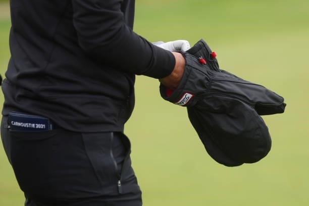 Detail view of player gloves during Day One of the AIG Women's Open at Carnoustie Golf Links on August 19, 2021 in Carnoustie, Scotland.