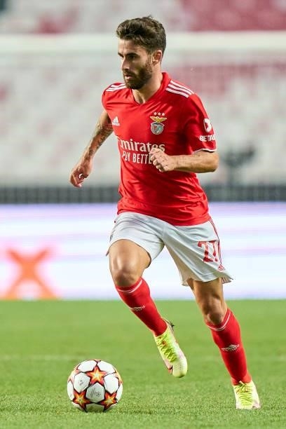 Rafa Silva of SL Benfica in action during the UEFA Champions League Play-Offs Leg One match between SL Benfica and PSV Eindhoven at Estadio da Luz on...