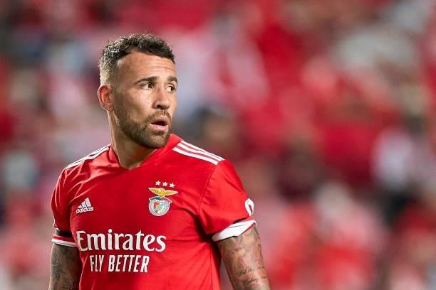 Nicolas Otamendi of SL Benfica looks on during the UEFA Champions League Play-Offs Leg One match between SL Benfica and PSV Eindhoven at Estadio da...