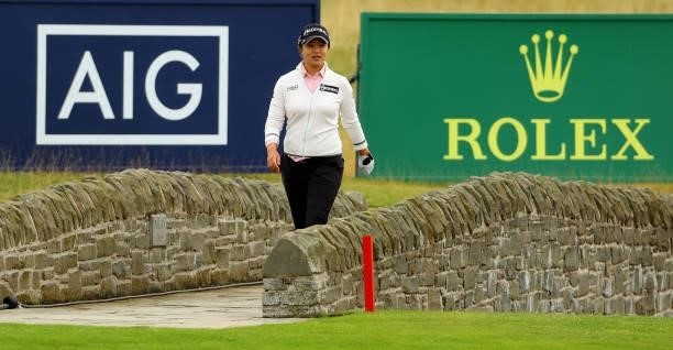 Sei Young Kim of South Korea crosses the bridge heading to the 18th green during the first round of the AIG Women's Open at Carnoustie Golf Links on...