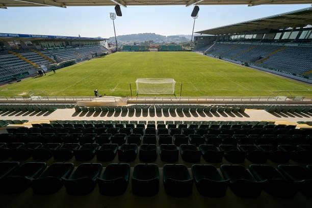 General view prior to the UEFA Conference League Play-Off Leg One match between FC Pacos De Ferreira and Tottenham Hotspur at Estadio da Mata Real on...