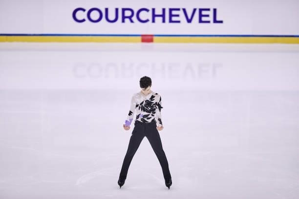 Francois Pitot of France competes in the Junior Men's Short Program during the ISU Junior Grand Prix of Figure Skating at Patinoire du Forum on...
