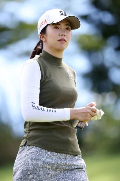 Kotone Hori of Japan looks on during the first round of the CAT Ladies at Daihakone Country Club on August 20, 2021 in Hakone, Kanagawa, Japan.