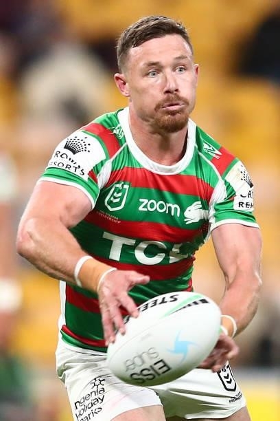 Damien Cook of the Rabbitohs in action during the round 23 NRL match between the Penrith Panthers and the South Sydney Rabbitohs at Suncorp Stadium,...