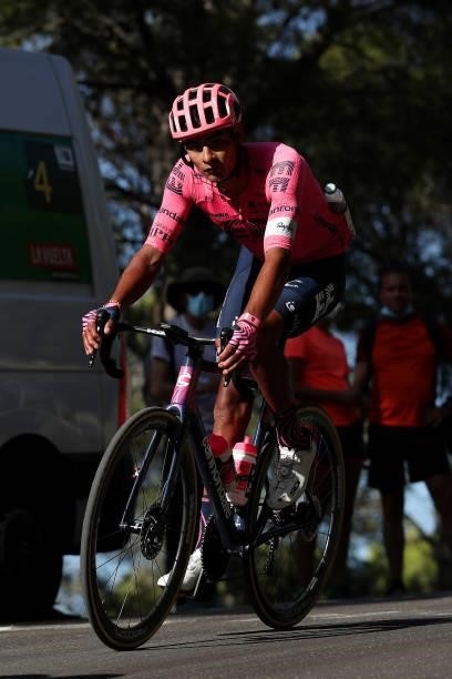 Diego Andres Camargo Pineda of Colombia and Team EF Education - Nippo after the 76th Tour of Spain 2021, Stage 7 a 152km stage from Gandía to Balcón...