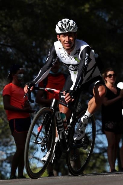 Sergio Henao Montoya of Colombia and Team Qhubeka Nexthash after the 76th Tour of Spain 2021, Stage 7 a 152km stage from Gandía to Balcón de Alicante...