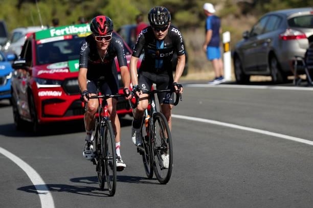 Pavel Sivakov of Russia and Team INEOS Grenadiers and Michael Storer of Australia and Team DSM compete during the 76th Tour of Spain 2021, Stage 7 a...