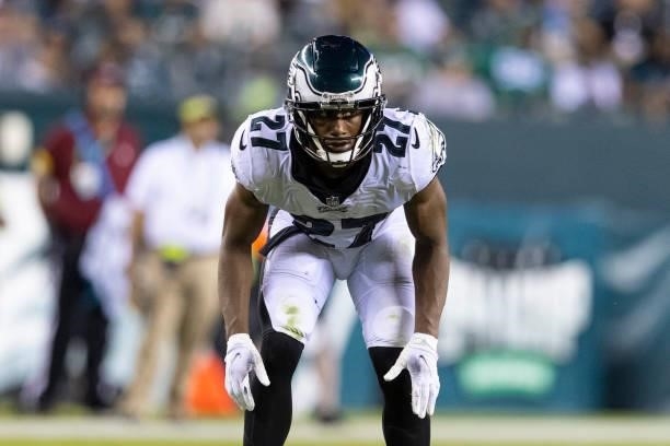Zech McPhearson of the Philadelphia Eagles looks on against the New England Patriots in the preseason game at Lincoln Financial Field on August 19,...