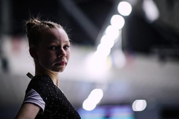 Lindsay Thorngren of the United States looks on after the Junior Women's Free Skating Dance during the ISU Junior Grand Prix of Figure Skating at...