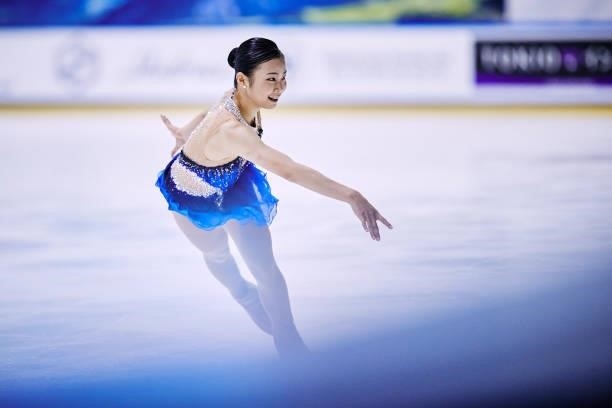 Seoyeon Ji of Korea competes in the Junior Women's Free Skating Dance during the ISU Junior Grand Prix of Figure Skating at Patinoire du Forum on...
