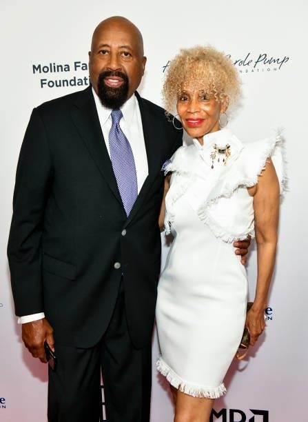 Mike Woodson and Terri Woodson attend the Harold and Carole Pump Foundation Gala at The Beverly Hilton on August 20, 2021 in Beverly Hills,...