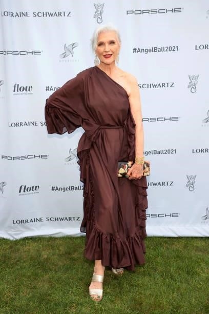 Maye Musk attends the Angel Ball Summer Gala Honoring Simone I. Smith & Maye Musk hosted by Gabrielle's Angel Foundation on August 20, 2021 in...