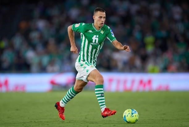 Sergio Canales of Real Betis in action during the La Liga Santader match between Real Betis and Cadiz CF on Friday 20 August in Seville, Spain